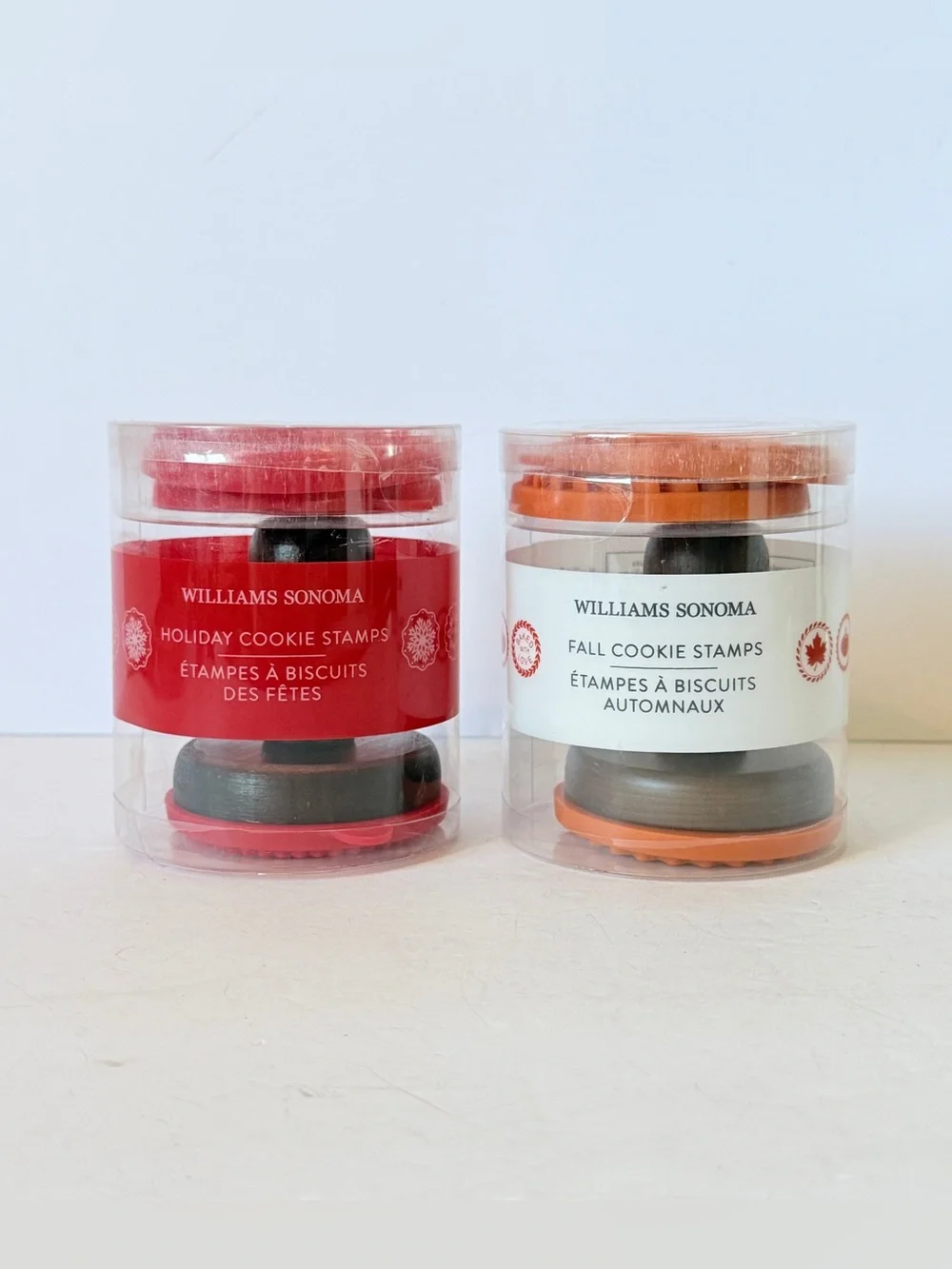 Set of 2 NEW Williams Sonoma Seasonal Silicone Cookie Stamp Sets Holiday & Fall